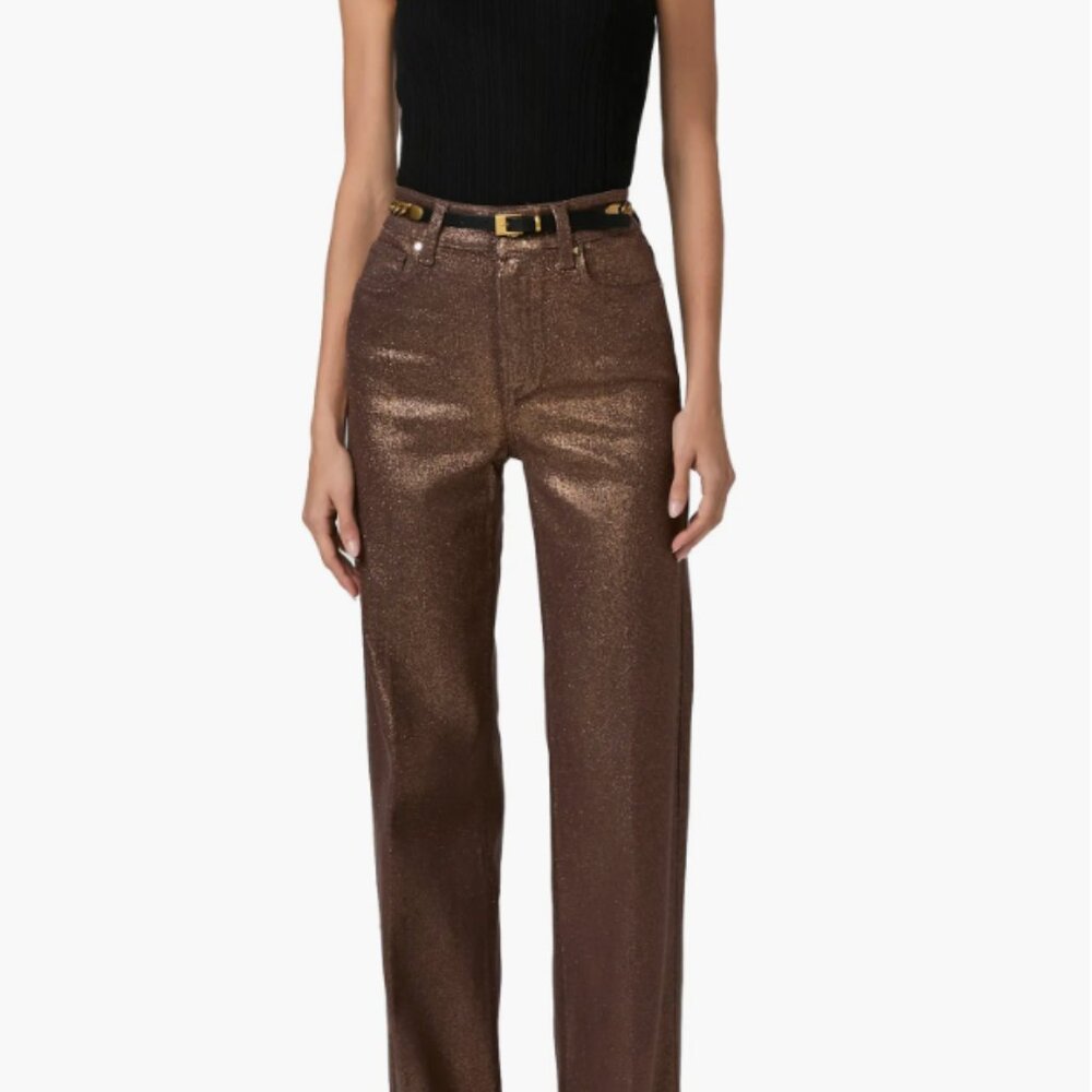 PAIGE women’s Sasha Shimmering Brown Pant
